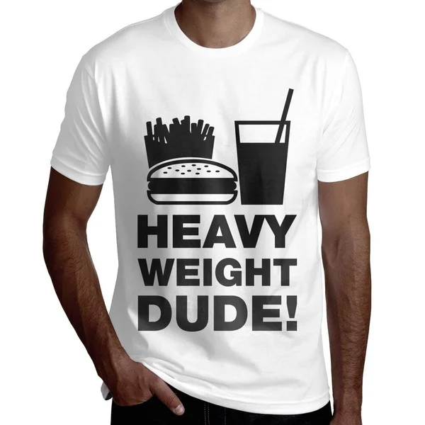 

Men's fashion T-shirt Stronger Summer Man's Heavy Weight Dude F1 Leisure White Short Sleeve T-Shirt