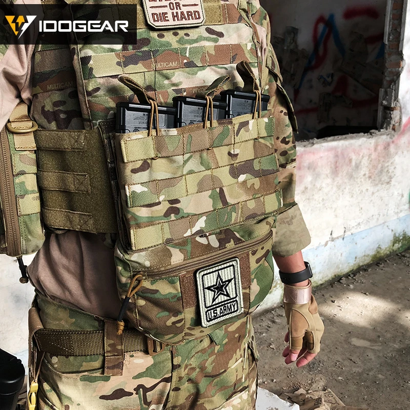 IDO GEAR тактический Молл тройной маг Чехол 5 56 с открытым верхом чехол для журнала