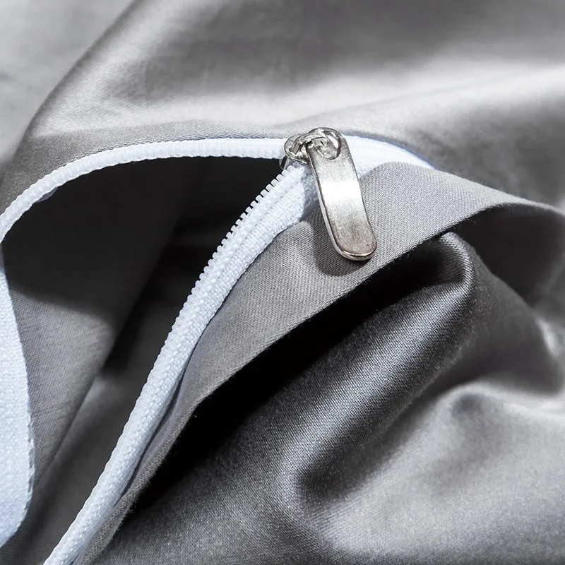 

Navy Blue and Gray Duvet Cover set 600TC Egyptian Cotton Soft Bedding set Bed Sheet and Pillowcases Queen King size 4Pcs