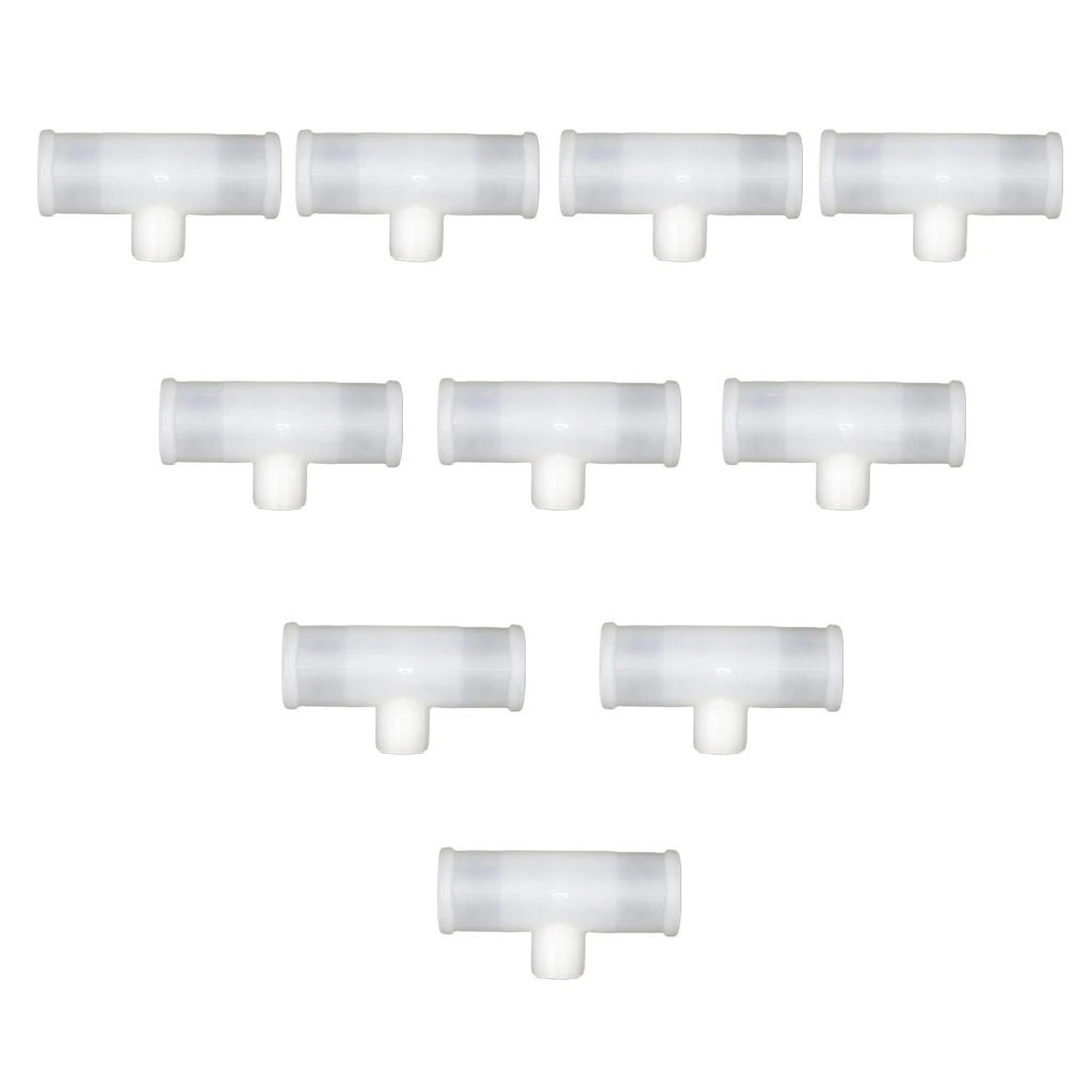 

10pcs 3/4inch PVC Tee Fittings Tubes for Threaded Poultry Nipples