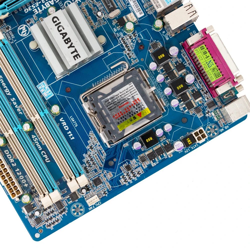Материнская плата Gigabyte GA-P43-ES3G для настольных ПК Intel P43 LGA 775 Core 2 Extreme Quad Duo DDR2 16G SATA2 ATX