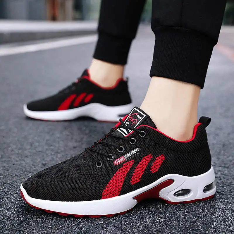 

School Men's Sport Shoes Us 5.5 Men Running Shoes Sneakers Non-Leather Luxury Brand Men's Sports Shoes Bot Red Sneakers Tennis