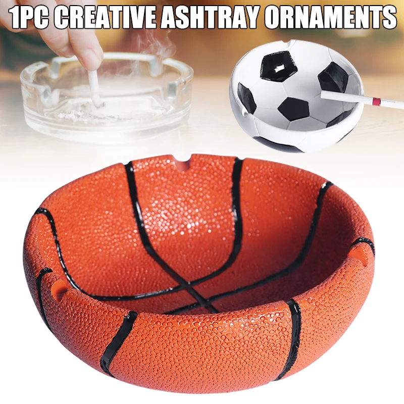 

Creatives Big Resin Ashtray Cigars Cigarettes Ashtray Football Basketball Shape for Patio Outside Indoor Home Decor XH8Z