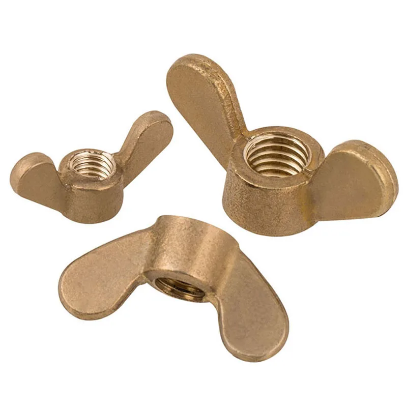 

Brass Wing Nuts Solid Butterfly Nut Hand Twist Drive M3 M4 M5 M6 M8 M10 M12