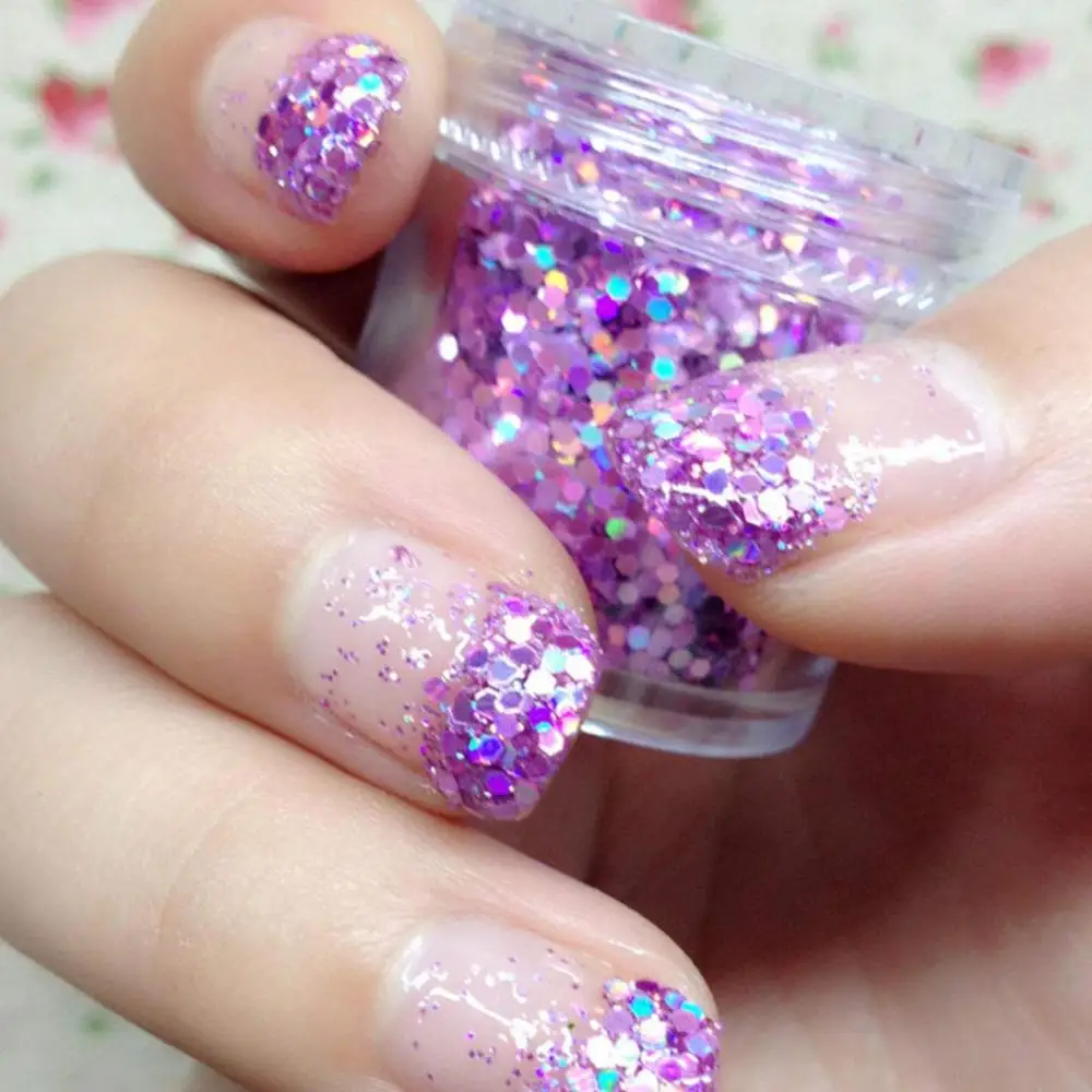 

Set of 4/5 Boxes Nail Glitter Holographic Chunky Glitters Nail Art Decorations 3D Cosmetic Sequins for Body Face Hair Makeup