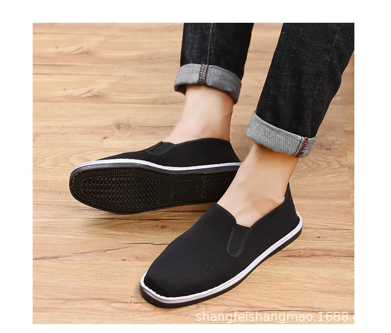 

men's spring autumn leisure single shoes middle-aged black cloth shoes protect shoes manufacturers wholesale