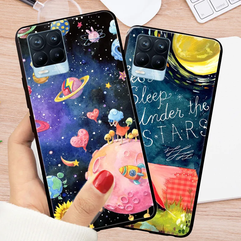 for realme 8 pro case phone cover soft silicone tpu back cases for realme 8 8i 9i realme8 pro 3d emboss flower cases realme 9i free global shipping