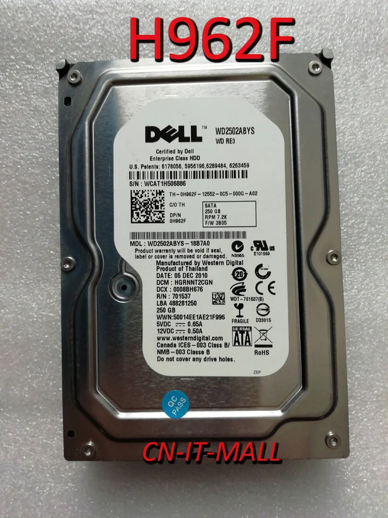 Вытянутый жесткий диск 250G 7 2 K SATA H962F WD2502ABYS|Компьютерные кабели и разъемы| |