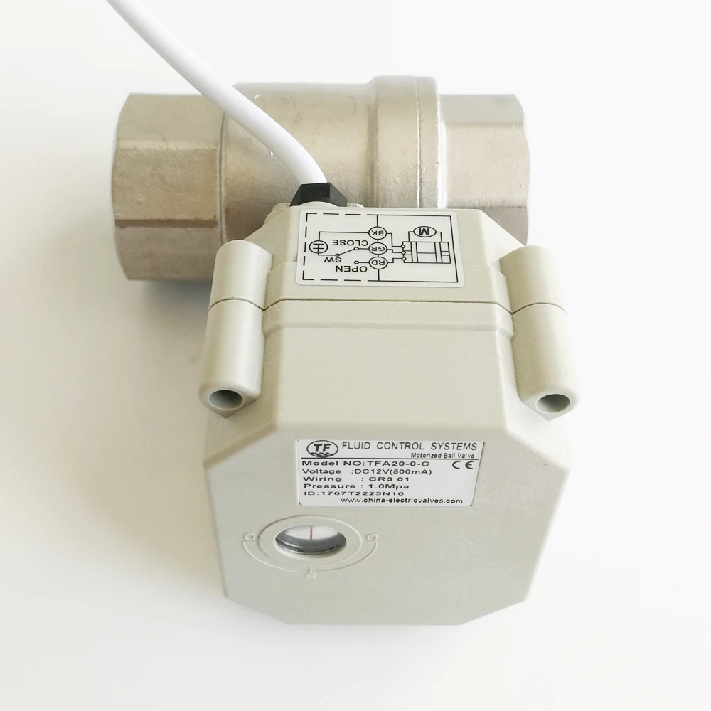 Электрический шаровой клапан DN15 3/4/7 провода 2/3/провода BSP/NPT 1/2 '' двухходовой