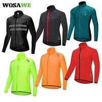 wosawe mens windproof cycling jacket windbreaker water repellent lightweight summer riding bike clothes quick dry coat