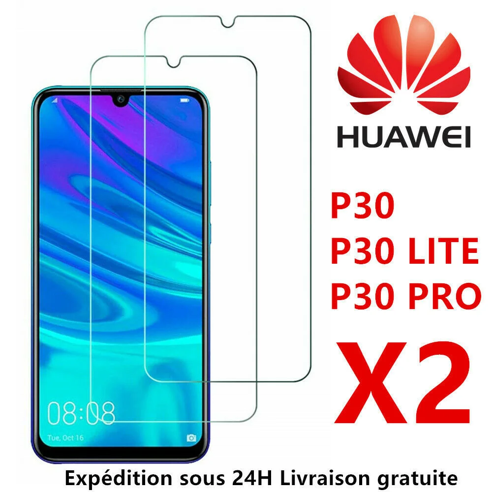 

Verre tremp For Huawei P30 Lite P30 Pro vitre film protection cran 9H Lot 2