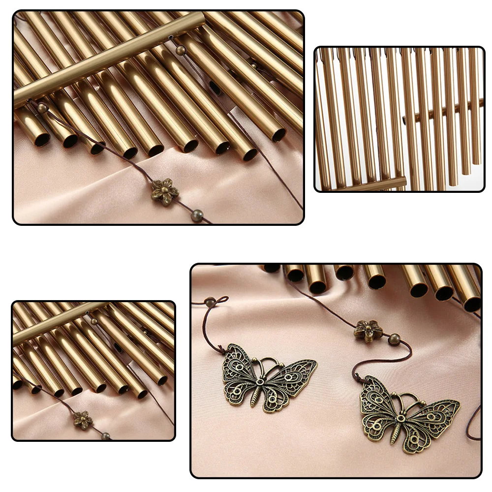 Большой Глубокий расслабляющий ветряной колокольчик 75 см 18 трубок металлические