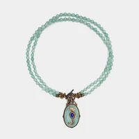 amorita boutique marble stone chain seahorse natural stone amazon stone vintage necklace