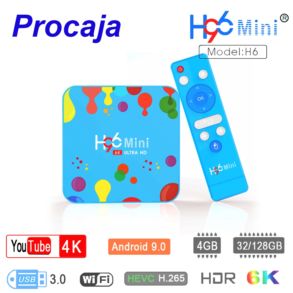 ТВ приставка Procaja H96mini H6 Android 9 0 H96 4 + 32/128 ГБ ядра 6K HDR|ТВ-приставки и медиаплееры| |