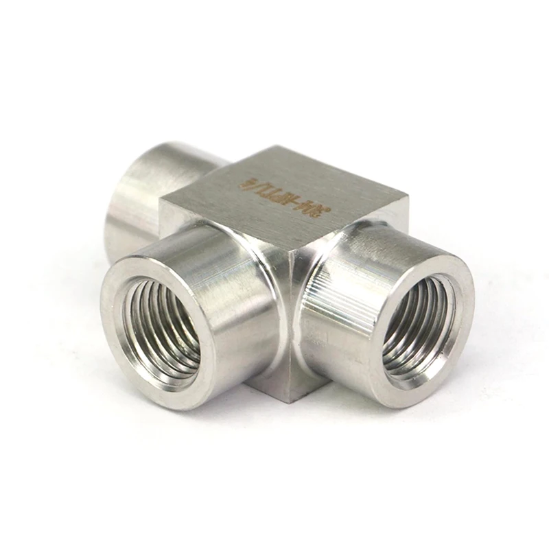 1/4 &quotNPT внутреннее давление 4000 PSI 304 тройник из нержавеющей стали 3-сторонний