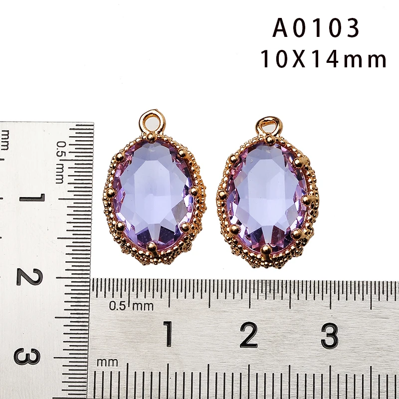 4p винтажные овальные позолоченные хрустальные стразы Очаровательная подвеска