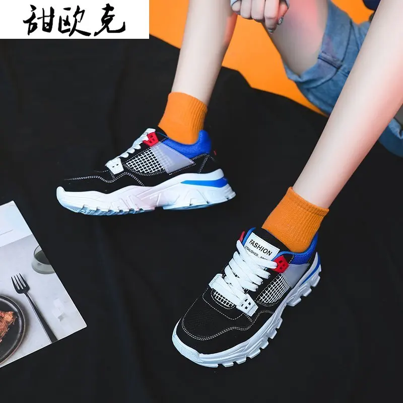 

2021 New Women Shoes Spring Sneakers Mesh Breathable Women Fashion Comfortable Walking Shoes Woman Vulcanized Shoes Platform