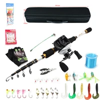 1 8m 2 1m 2 4m 2 7m carbon fiber fishing rod and reel combos section top quality casting fishing pole reel fishing set