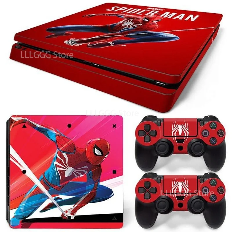 Тонкая Защитная Наклейка для консоли Ps4 с героями мультфильмов Marvel Человек-паук
