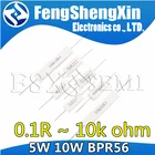 Цементный резистор BPR56, 5 Вт, 10 Вт, сопротивление цементу 0,1  10 кОм, 0,1r, 0,33r, 1R, 10R, 100R, 0,22, 0,33, 1, 10, 100, 1k, 10 кОм