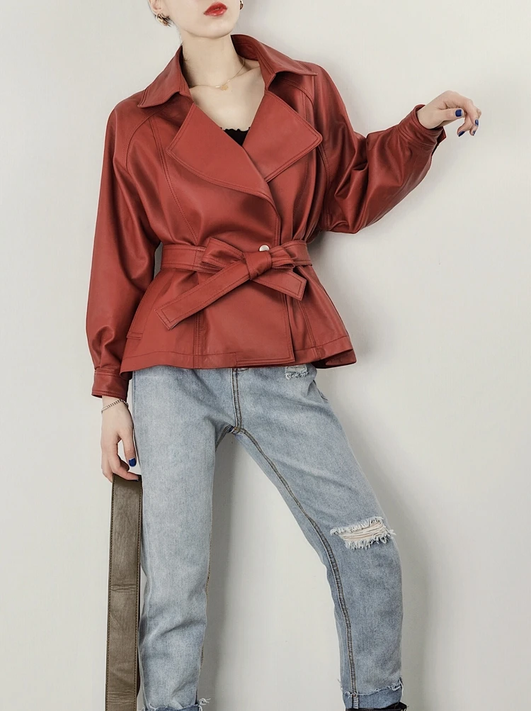 

JCHB 2021 High Quality 100% Genuine Leather Jacket Women Short Sheepskin Coat Female Korean Women's Clothing Chaqueta Mujer Pph