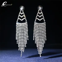 womens jewelry wholesale big earring trendy rhinestone jwellery chain long earings for women 2021 trend wedding earrings