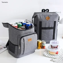 Large Insulation Lunch Bag Outdoor Picnic Cooler Bag Tote Food Fresh Keeping Ice Beer Wine Lunch Package Bottle Thermal Backpack