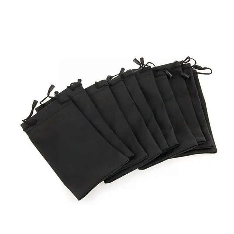 

50 pcs/lot Glasses Case Soft Waterproof Plaid Cloth Sunglasses Bag Glasses Pouch Black Color Wholesale Good Quality