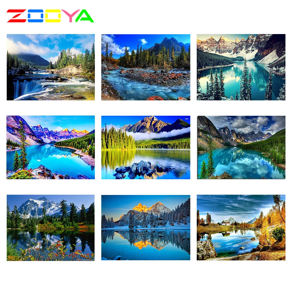 ZOOYA Алмазная вышивка бриллиантовая живопись крестиком Круглый полный алмаз