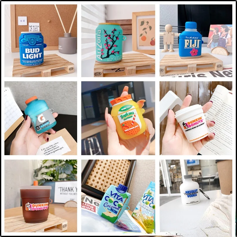 

Silicone 3D Cartoon Headphone Earpods Cover Case for Airpods 1 2 Pro Earphone Case for Apple Air Pods Pro 3 Case Keychain