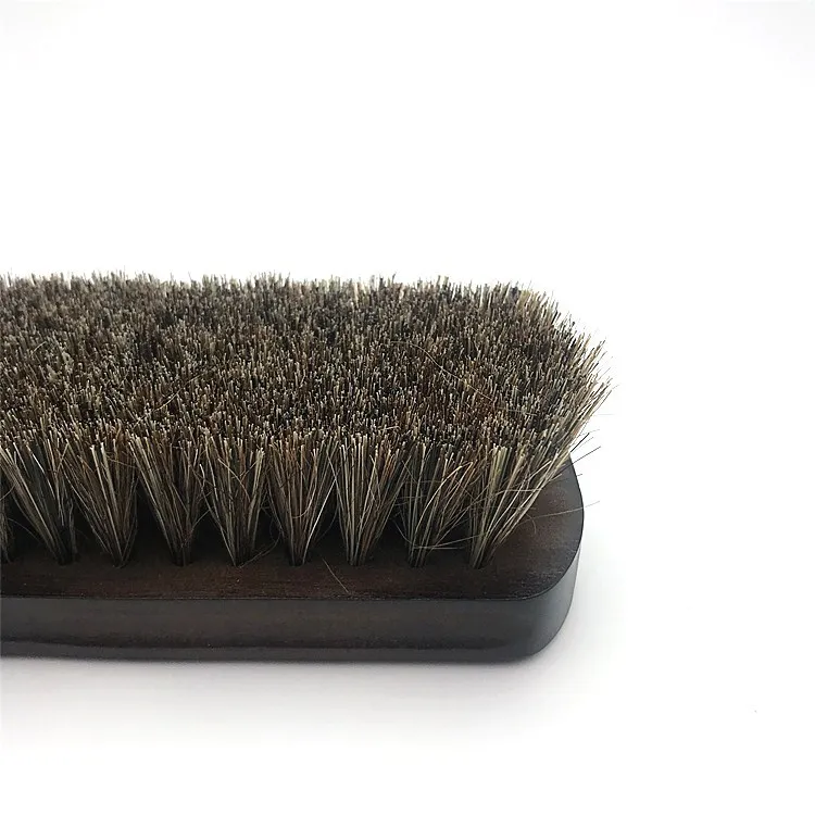 Щетка для обуви из конского волоса шлифованная и полированная матовая замша