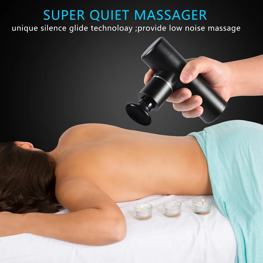 

Mini Massager Gun Deep Fascial Massager Tissue Percussion Full Body Relief for Muscle Ache Pain Tension Fascia Gun Portable