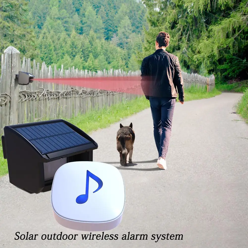 

Solar Alarm System Wireless Security Alert System Outdoor Motion Sensor Alarm Security Clocks For Home Garden Supplies