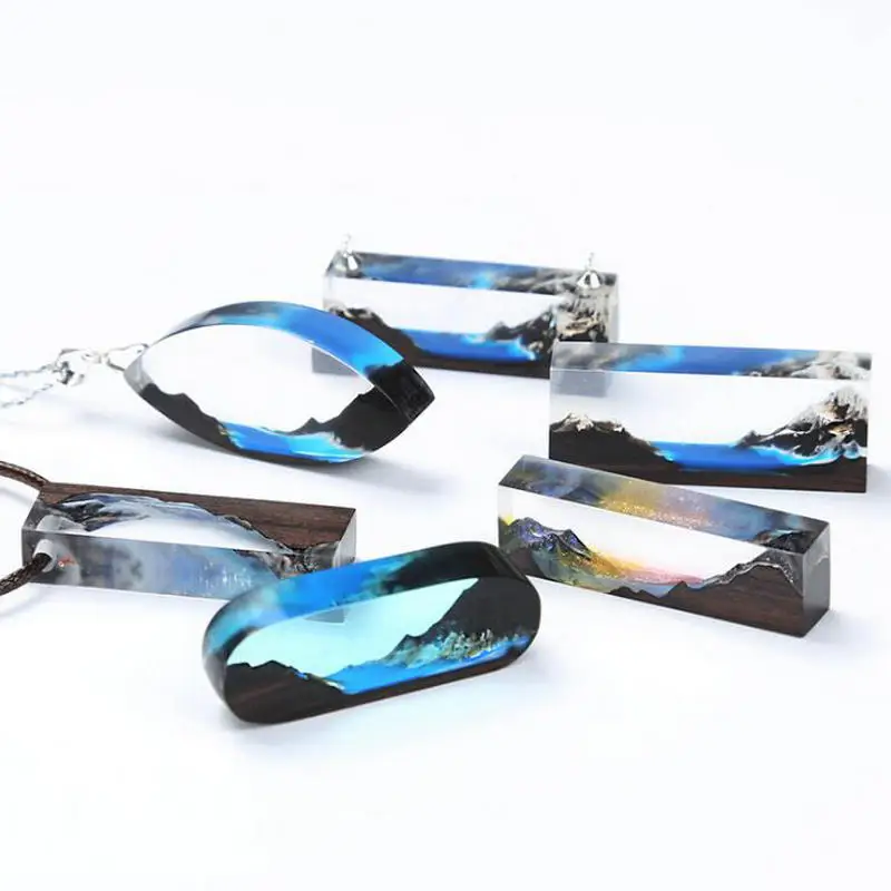 Силиконовая форма сделай сам для эпоксидной смолы Горный пейзаж фурнитура