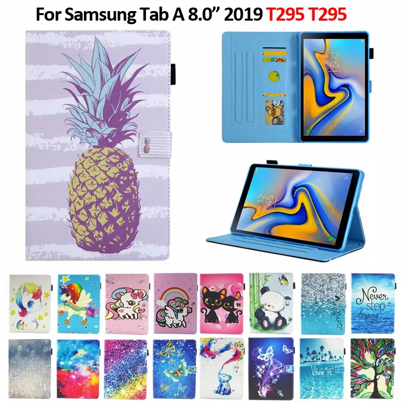 Чехол для планшета Samsung Tab A 8 0 2019 чехол с милой кошкой единорогом пандой ананасом