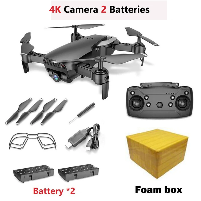 Teeggi M69 FPV RC Дрон с 4 K/1080 P широкоугольной WiFi камерой HD складной RC Квадрокоптер Вертолет VS VISUO XS809HW E58 X12 Дрон - Цвет: 4K Black 2B F