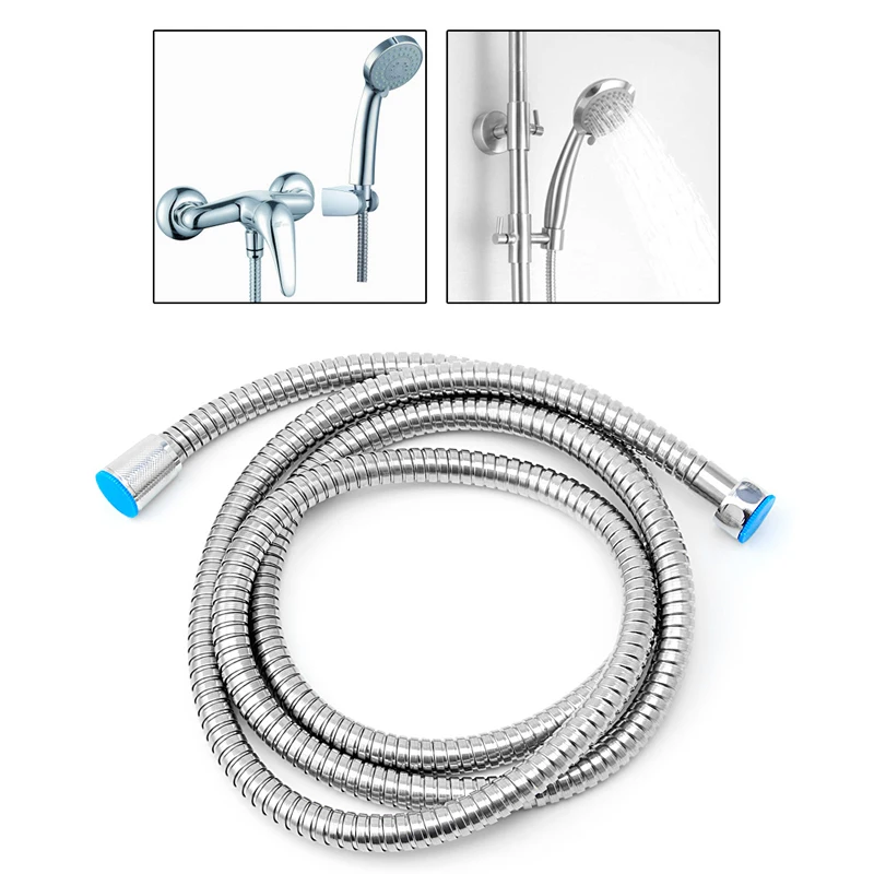 

Flexible 2M Stainless Steel Shower Hose Bathroom Heater Water Head Pipe New 97BB