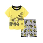 2021 для маленьких мальчиков детская одежда; Комплекты одежды для детей; Vetement Enfant Garcon трактора, Conjunto Infantil, детские летние наряды Jongens Kleding