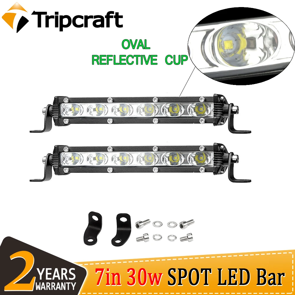 Светодиодный прожектор Tripcraft 7 дюймов 30 Вт точечная балка Овальный светильник