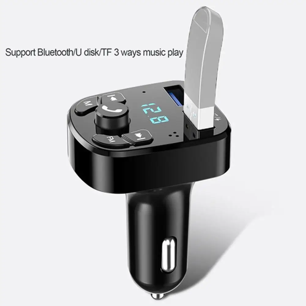 Автомобильный беспроводной Bluetooth FM-трансмиттер mp3-плеер с зарядным устройством