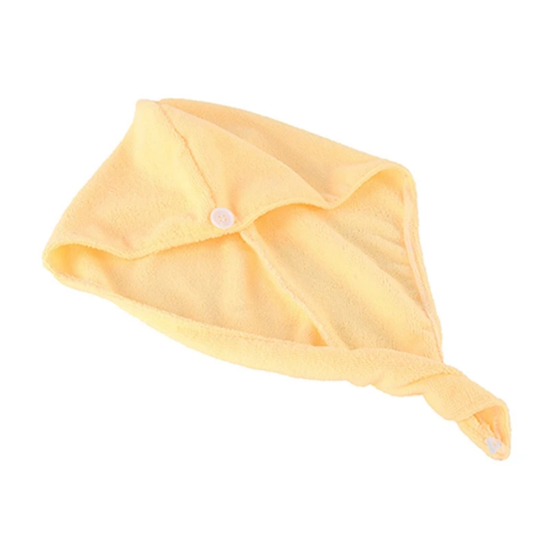 

New Solid Color Hair Drying After Shower Wrapped In Microfiber Material Female Girl Towel Quick-drying Hair Hat Bathing Tool