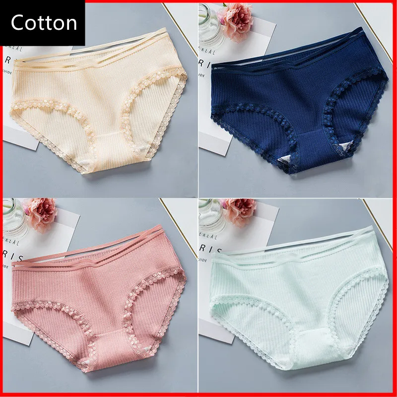 

Ladies panties briefs sexy fashion shorts lace panties pure cotton underwear women’s breathable and comfortable new style