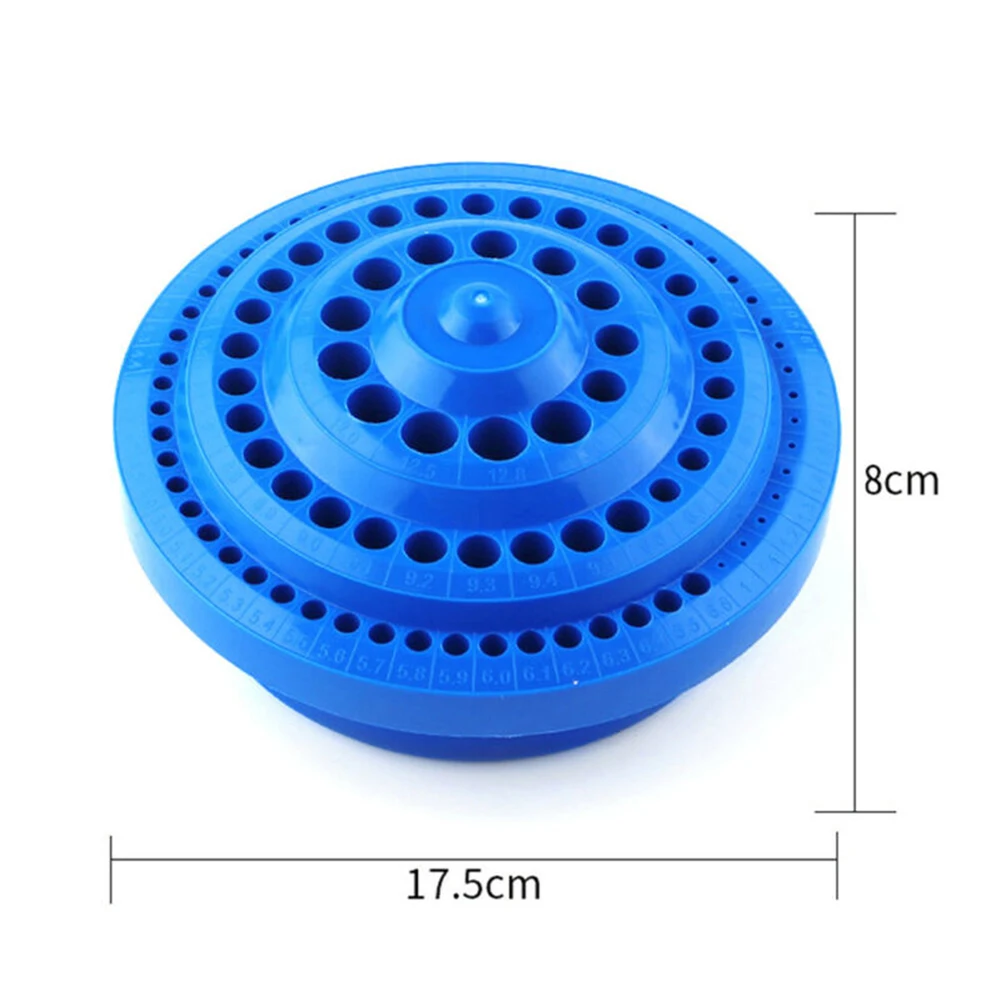 

100Holes Drill Bit Storage Case Round Shape Organizer Box 2PC Convenient