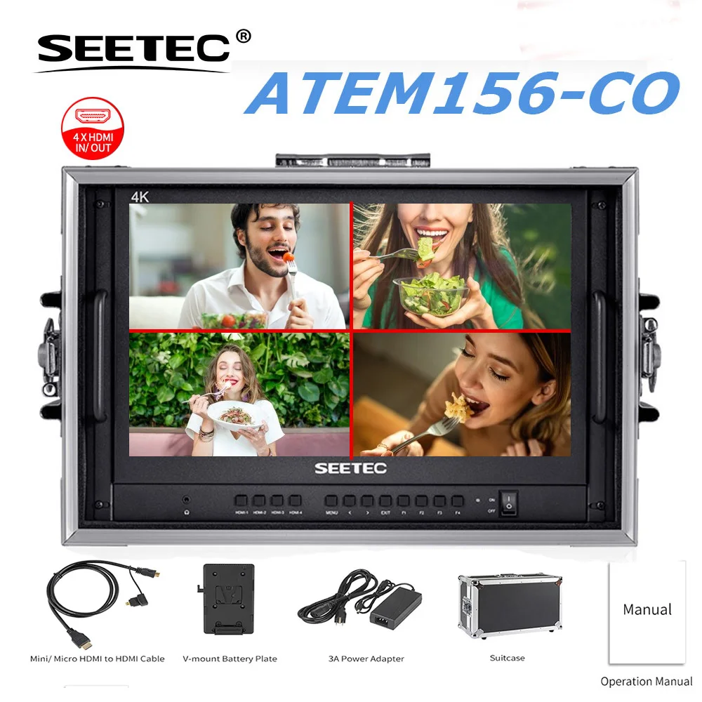 Портативный проекционный монитор SEETEC ATEM156-CO 15 6 4K HDMI Multiview для ATEM - Цена: 40627.25