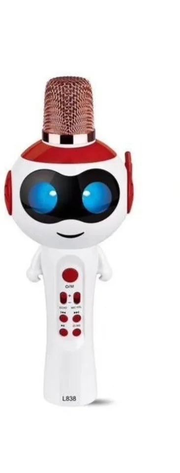 red Микрофон для караоке, беспроводной детский микрофон с bluetooth-динамиком, портативная Портативная Игрушка, караоке машина, подарки для мальчиков и девочек - Цвет: red