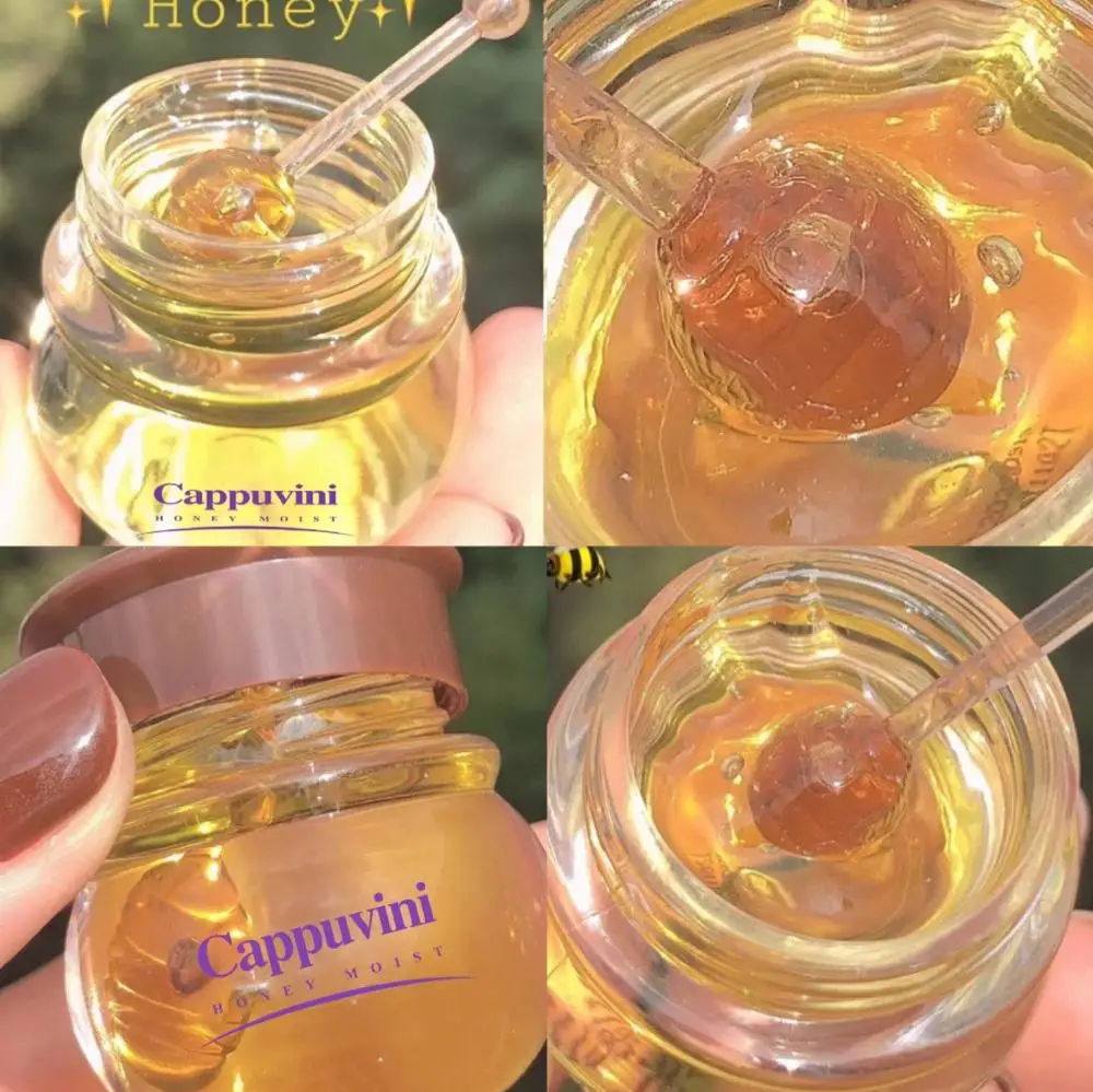 

Cappuvini moisture lip mask for day night use repairing lip skin remove dead skin liners honeybee essence lip care gel