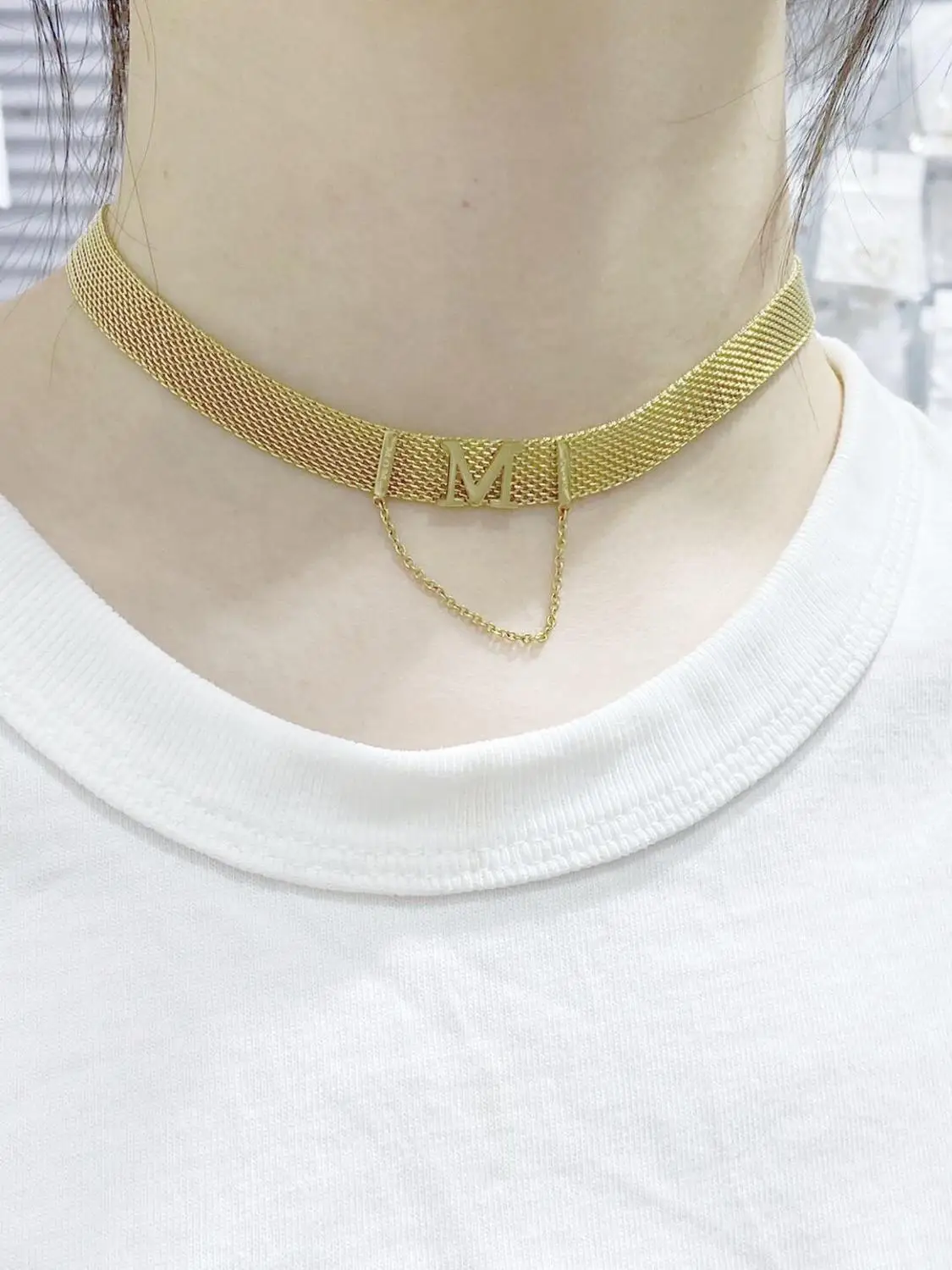 

Hot Gold Color fashion new goddess luxury necklace women jewelry Stainless Steel Girl