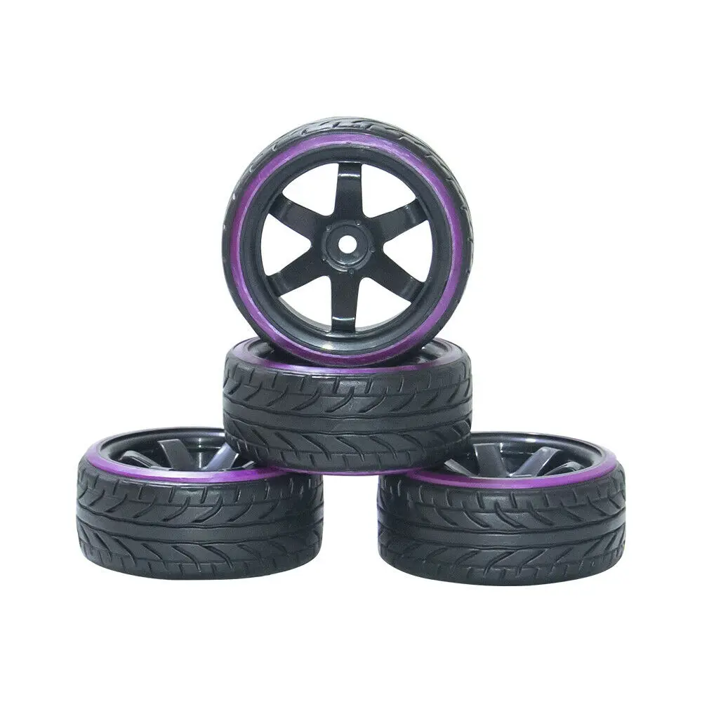 

RC Tyres For Tamiya Tractor Truck RC Climbing Trailer 1/10 RC Car Drift Tire Wheel Rim for HSP HPI Racing 12mm Hex of 4Pcs