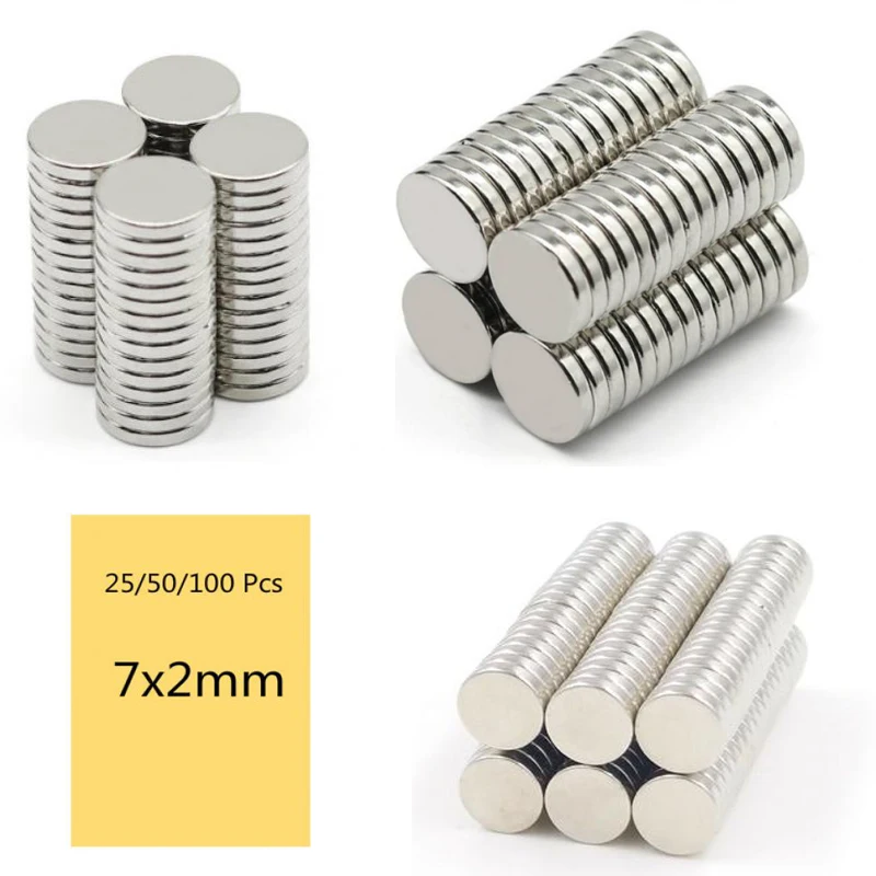 

Магнит редкоземельный неодимовый, 25/50/100 шт., 7x2 мм