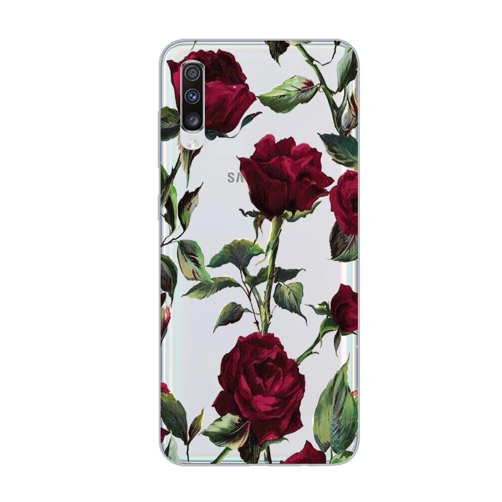 WM03182 Чехол для телефона ciciber для samsung Galaxy A50 A70 A80 A40 A30 A20 A60 A10 A20e Мягкий силиконовый чехол из ТПУ с розами в винтажном стиле - Цвет: WM03182